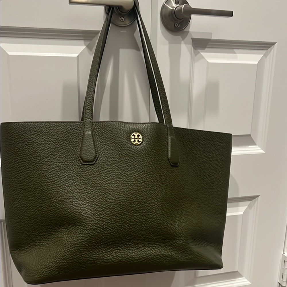 Tory Burch Green Tote Bag (used)